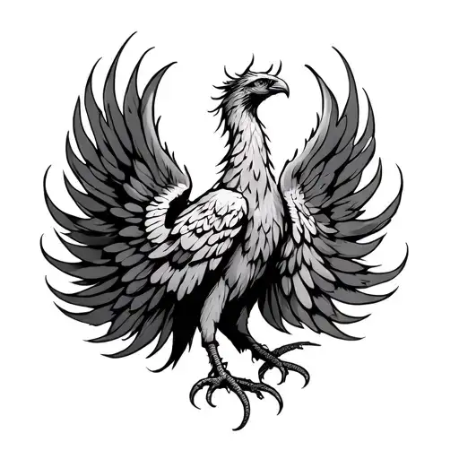 Phoenix Flamed Tipped Wings