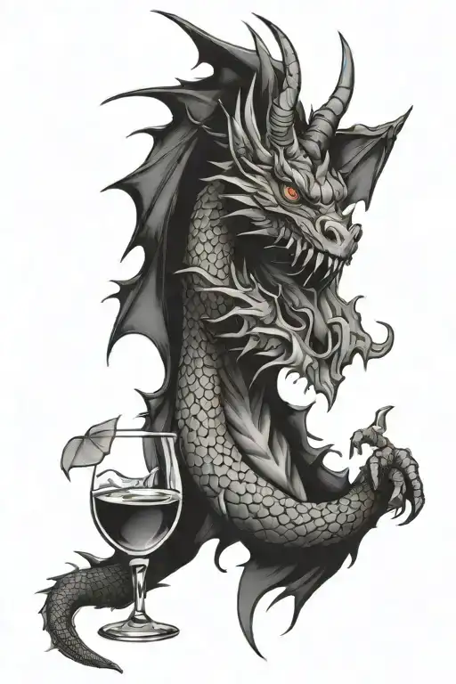 Dragon With A Zero Feature And A Bar Cocktail