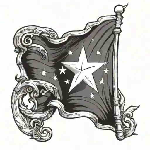 Chicago Flag With The Word Girl Strom In It With The Armor