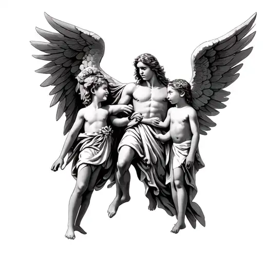 Archangel Michael And Children