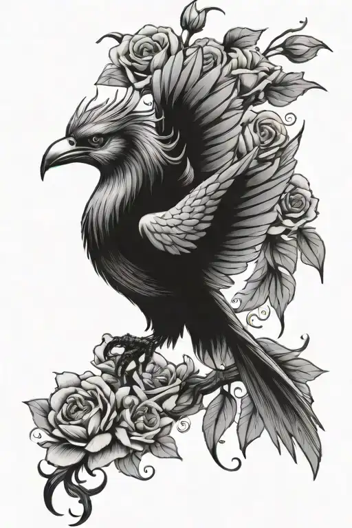 Mythical Bird And Floral