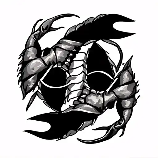 2 Libras 1 Scorpio Zodiac Sign Intertwined