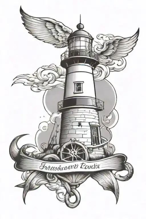 Lighthouse With Anchor