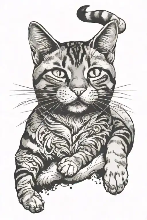 Cat Licking Upper Lip Cute Cat