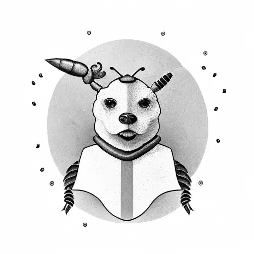 Bee Wearing An Miner Elmet And A Pickaxe