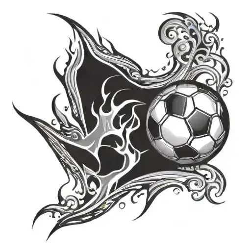 Fiery Soccer Ball