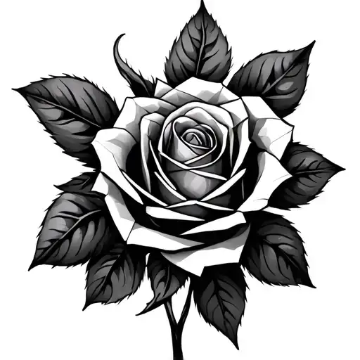 Geometric Rose Fallen Down