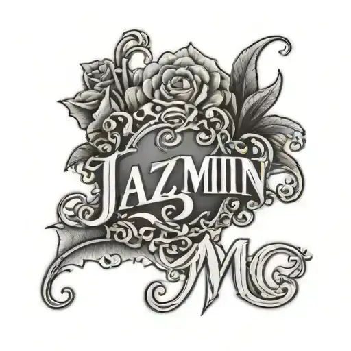 Jazmin Name With Gothic Letters