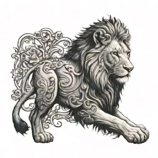 Cross Psalm 23 Lion And Lamb