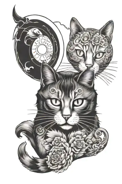 Black Cat White Cat Sun And Moon