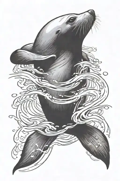 Sea Lion Swimming Gracefully