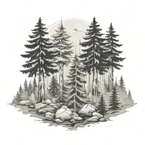 Forest Trees Background Looking