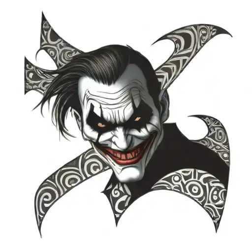 Joker And Samoan Tribal Patterns