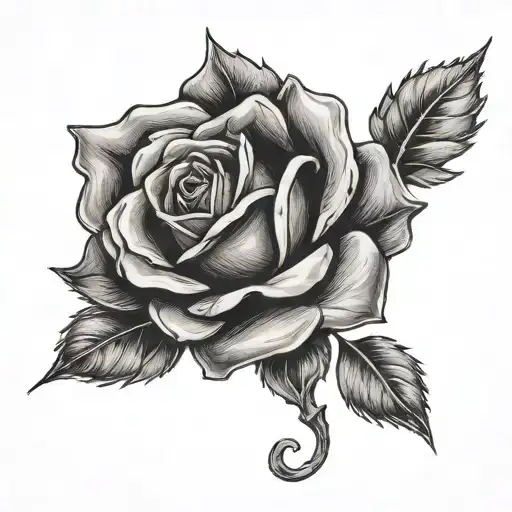 Black Rose Behind The Ear