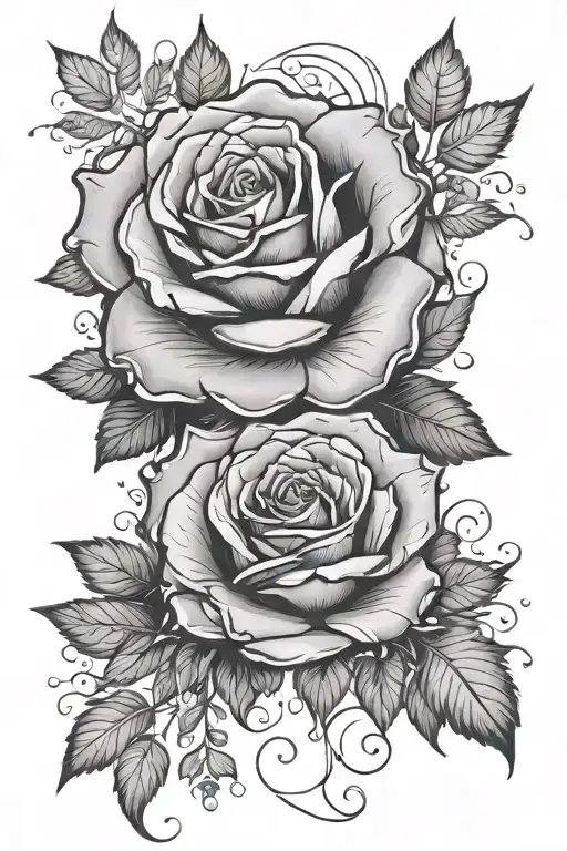 Rose And Snowflakes Turn Into Flowers