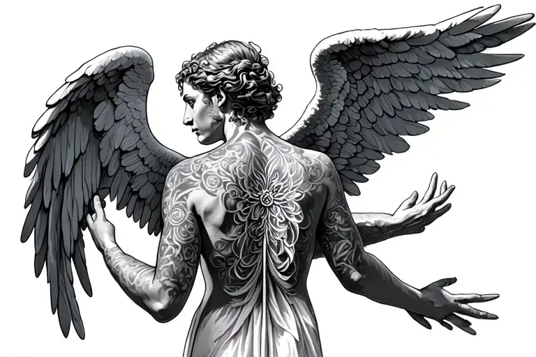 Angel Gabriel Back Piece Incorporating Elements