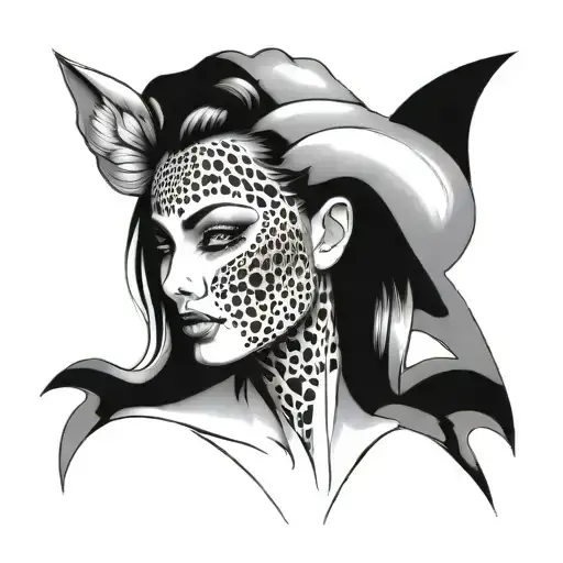 Lady Wearing Animal Skin