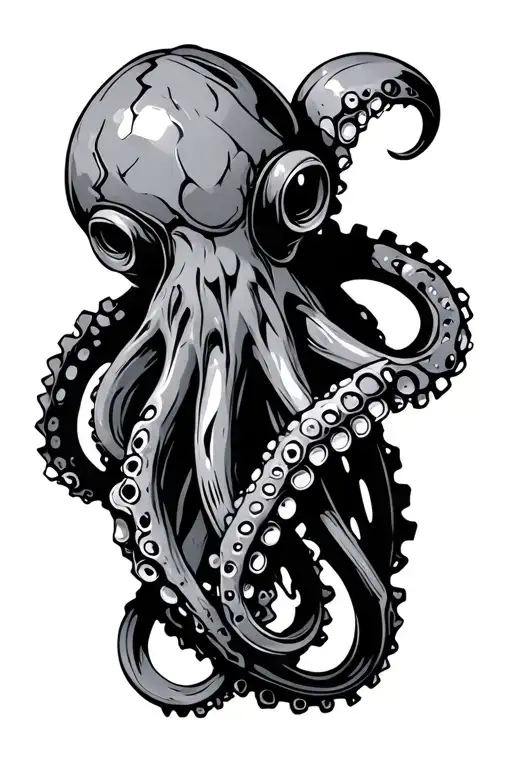 Scrap Metal Octopus Industrial Style