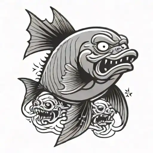 Hell Fish Logo Simpsons