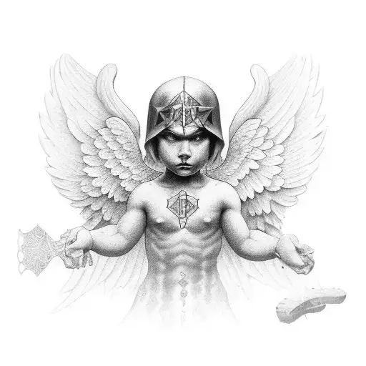 Guardian Angel Half Sleeve