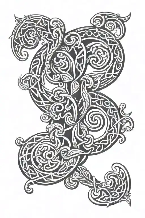 Slavic And Nordic Mythology Symbol Intertwined