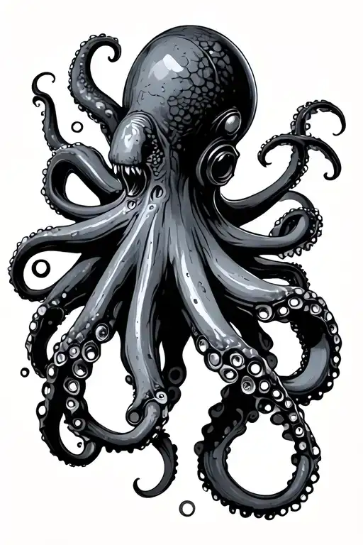 Octopus Mechanical Rusty Metal Parts