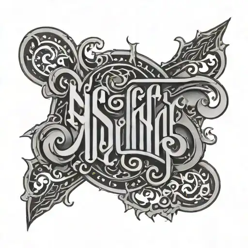 Ambigram Word Saying Spiritually Then Flipped Upsides Authenic