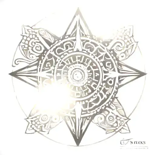 Aztec Calendar Inside Filipino Sun