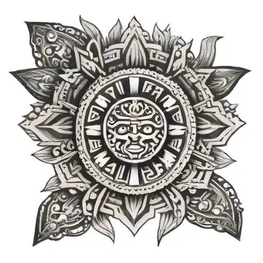 Aztec Calendar In Filipino Sun