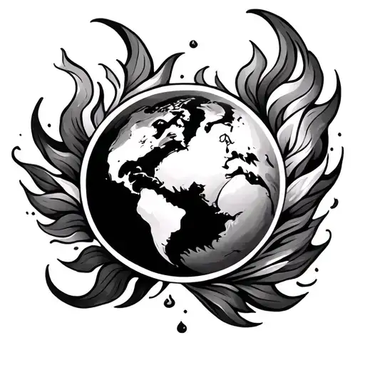 Matching Tatoo Design 4 Elements Air Fire Water Earth