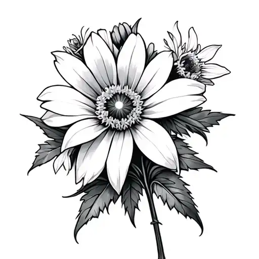 Edelweiss Flower With Cross Intertwined