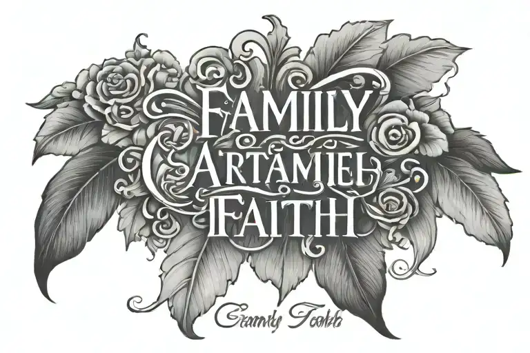 Family And Faith Written Together Without