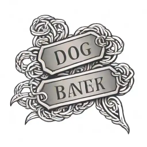 Names On Dog Tags Intertwined