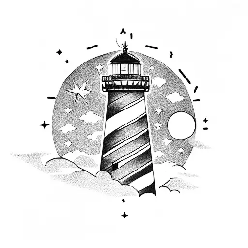 Lighthouse Night Sky Leo Constellation