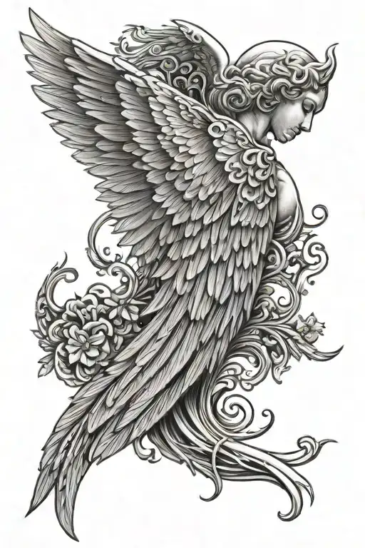 Angel Wing Tattoo Design