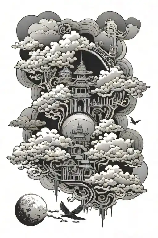 Gothic Style Featuring Asian Clouds