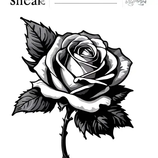 Rose With Name As Stem