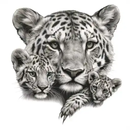 Female And Baby Cubs