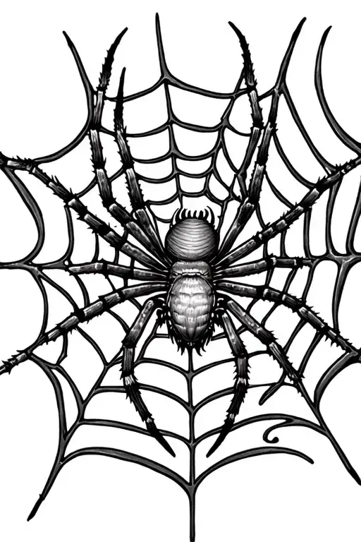 Spider On A Web With Scripture