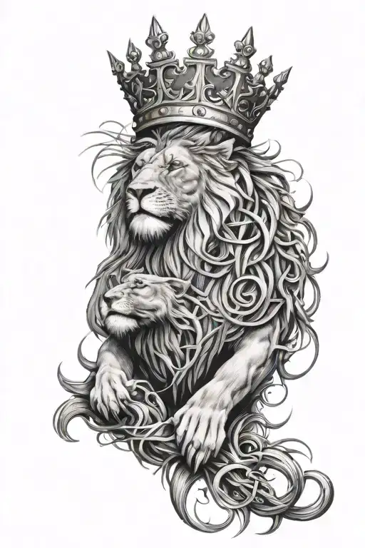 Lion Of Judah With Crown Thorns
