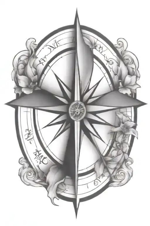 Compass Intertwined Vines