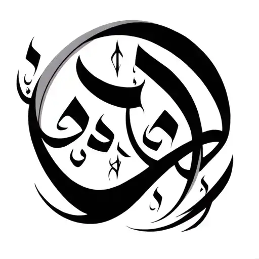 Arabic Calligraphy Tattoo For Strength