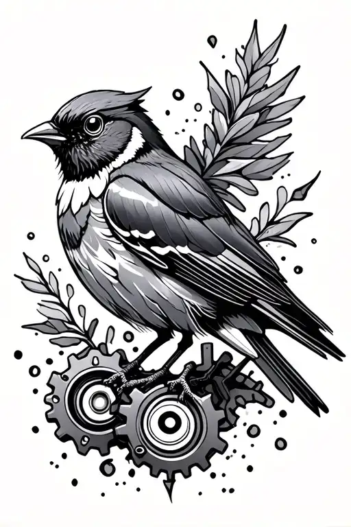 Mechanical Robin With Gears For Joints