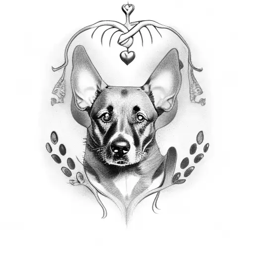 A Dog Protecting A Human Heart