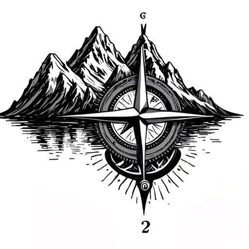 Mountains And Compass Fore Arm