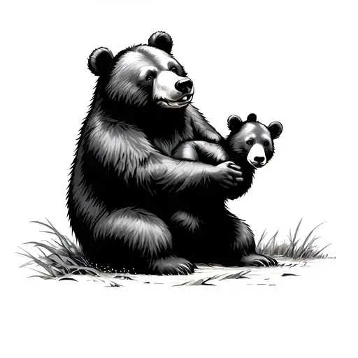 Big Bear Holding Small Bear