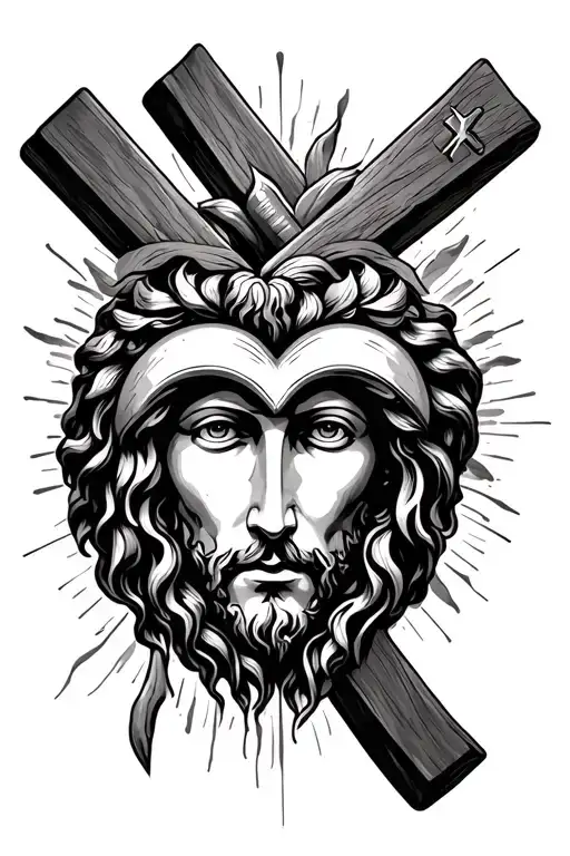 Jesus Christ Heart And The Cross