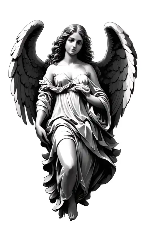 Woman On Top Holding Guardian Angel