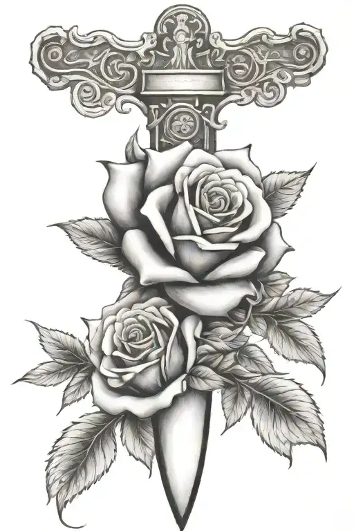 Roses Entwined Dagger