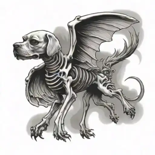 Flying Skeleton Dogs
